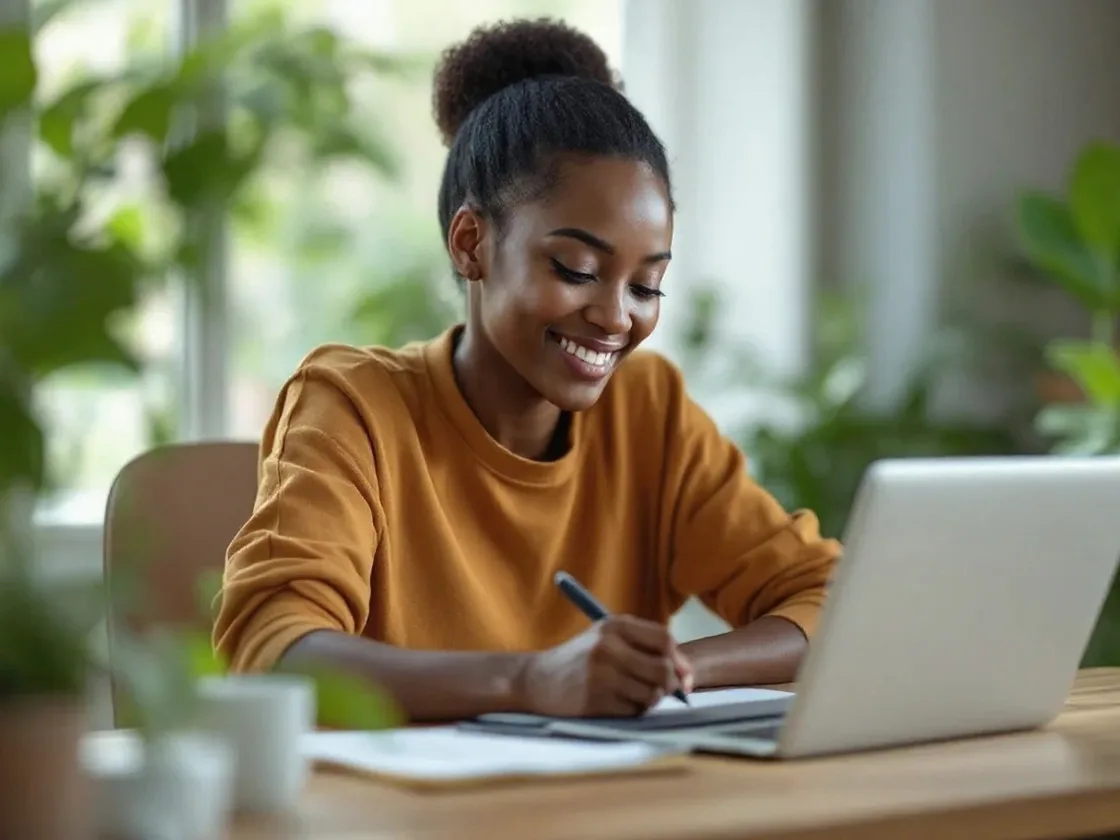 Un répétiteur donne un cours en ligne depuis son domicile